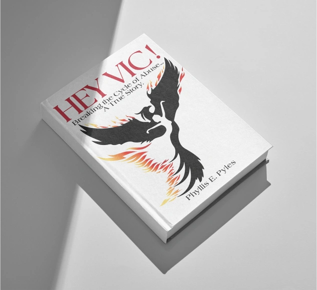 Hey Vic! book by Phyllis Pyles on countertop